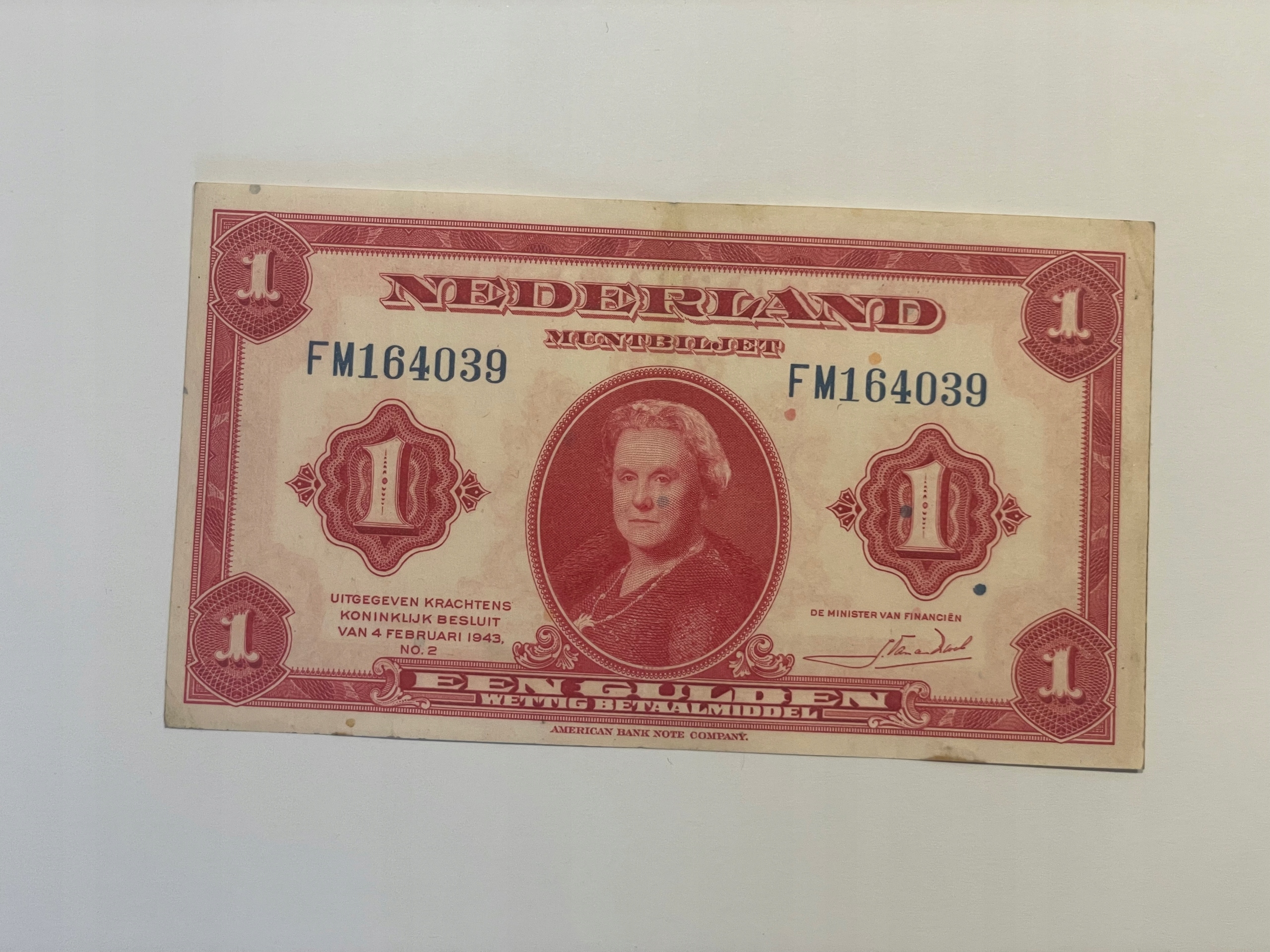 Niderlandy - 1 gulden - 1943