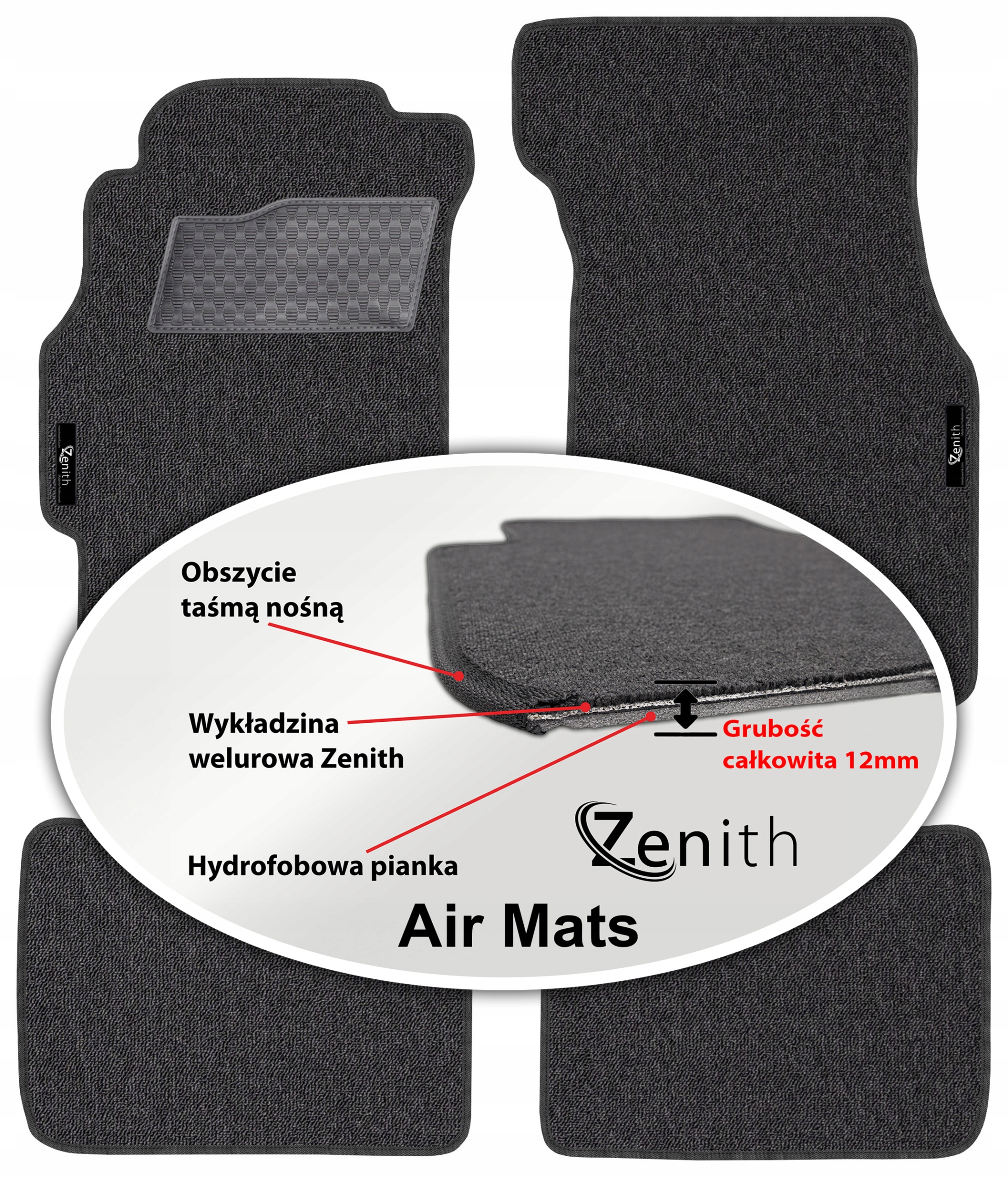 Honda Civic VI Sedan 1995-2001 Velúrové koberčeky do auta Zenith Air Mats
