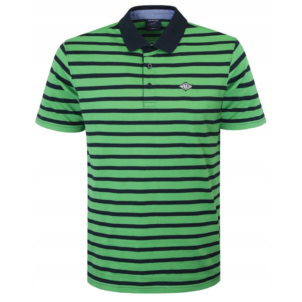 Polokošile Pánské Pako Jeans Zelená s modrým pruhem M