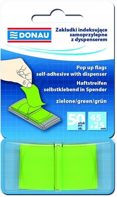 

Zakładki indeks. Donau Pp 1x50 (25x45mm) zielone