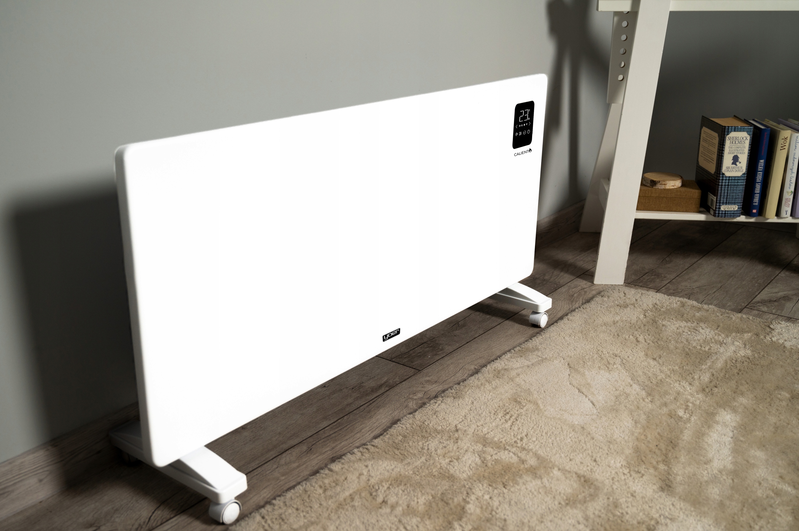 2w1 Grzejnik elektryczny Konwektorowy Panelowy Yoer +WiFi +Timer 2500W +ECO Waga produktu z opakowaniem jednostkowym 9.8 kg