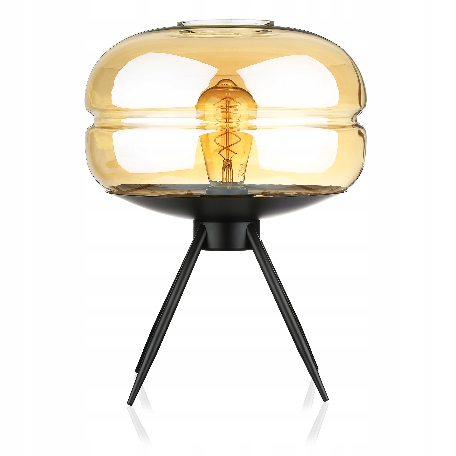 Moderná Dizajnová Sklenená Stolová Lampa Nočná Lampa E27 Loft Retro
