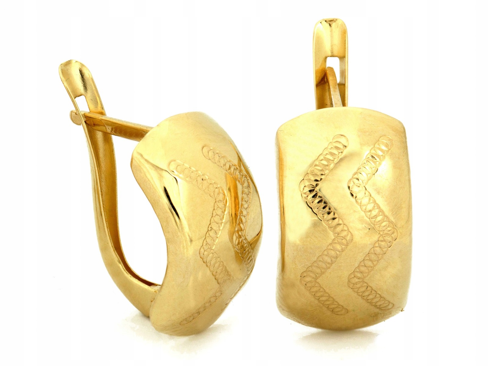 Dámské zlaté náušnice 585 plechy 1,81 g 8.6 mm efektní 14 karátů pro ně