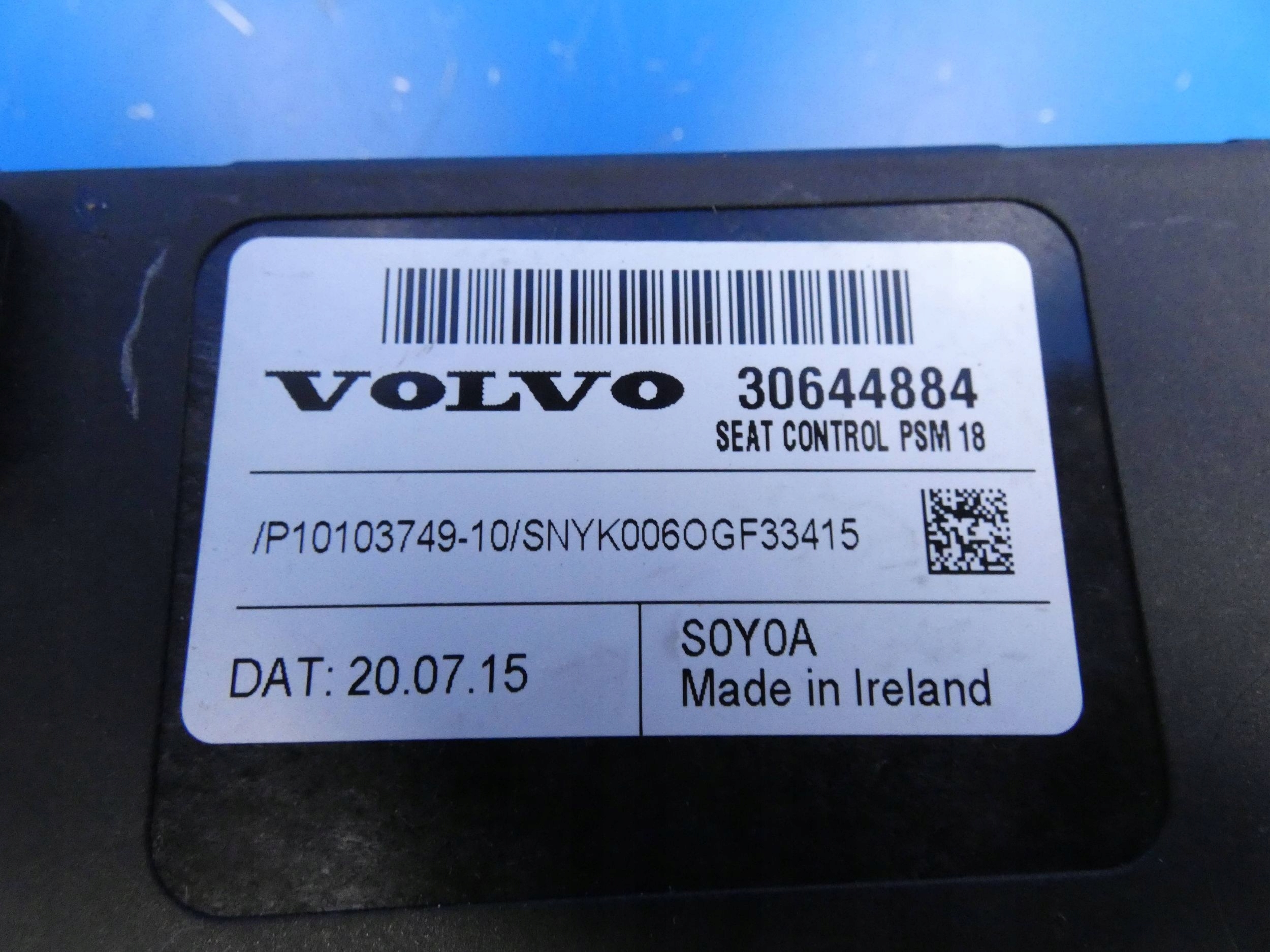 VOLVO XC90 II XC60 II V90 S90 module control unit seat front