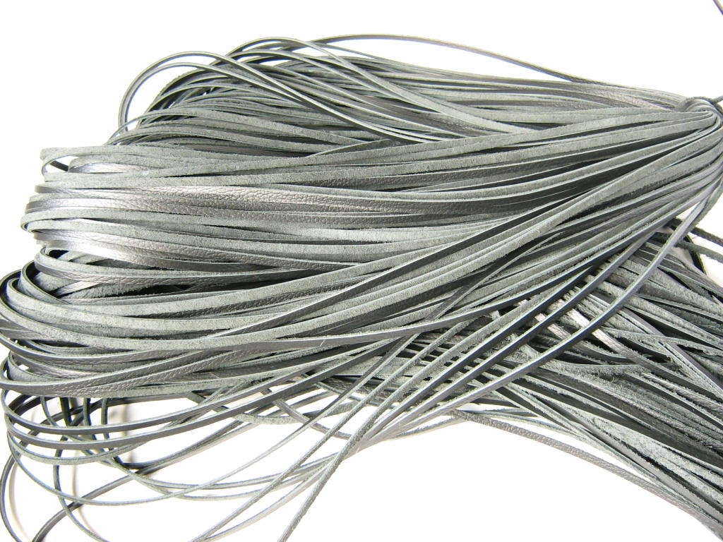 

Rzemień Skóra Naturalna 5 MM Płaski Długi Czarny