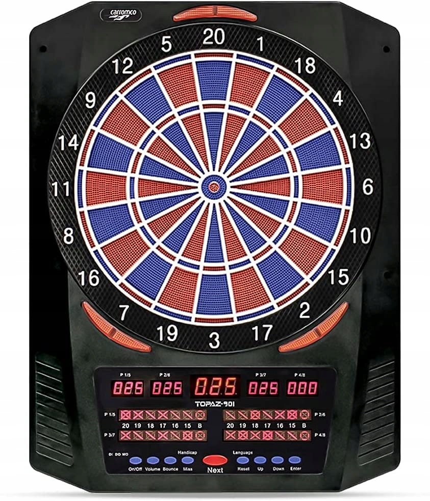 Carromco TOPAZ-901 elektroniczna tarcza do darta 40 gier 8 graczy