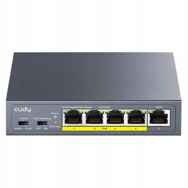 Switch Poe GS1005P 4-PORTOWY Cudy 4 x Poe (aw)