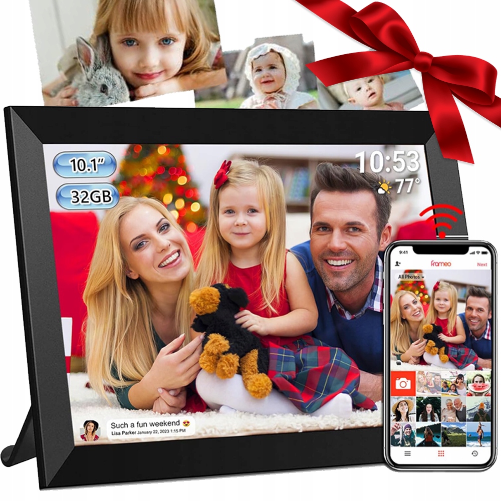 Rámeček Na Fotografie Led 32GB 10.1" Wifi Přehrávání Videa