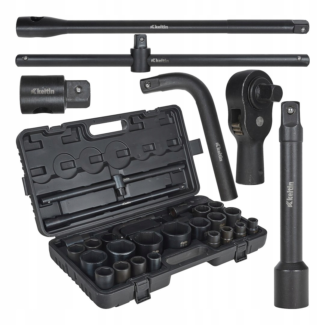 Nárazové nástavce Sada Ocelových nástrčných klíčů Cr-mo 17-65 mm sada 26el.