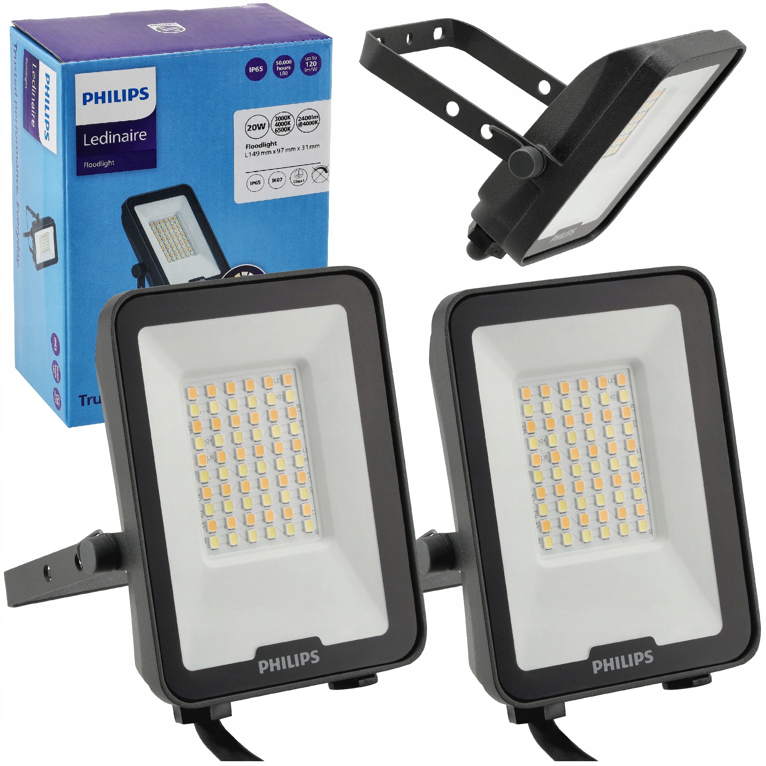Philips Led reflektor 20W 2400lm Cct IP65 Lampa Ledinaire Venkovní x2