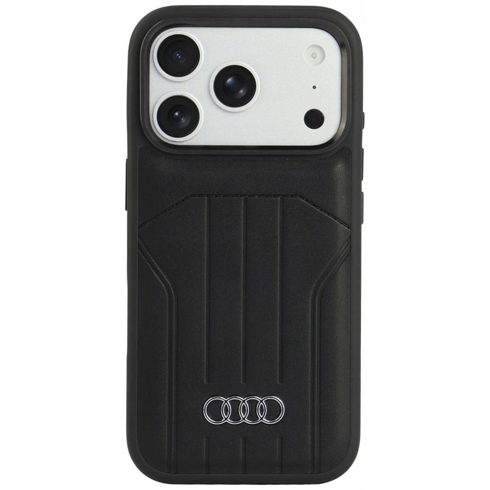 Pouzdro Audi Synthetic Leather Case MagSafe pro iPhone 18 Pro 17 Pro, černé