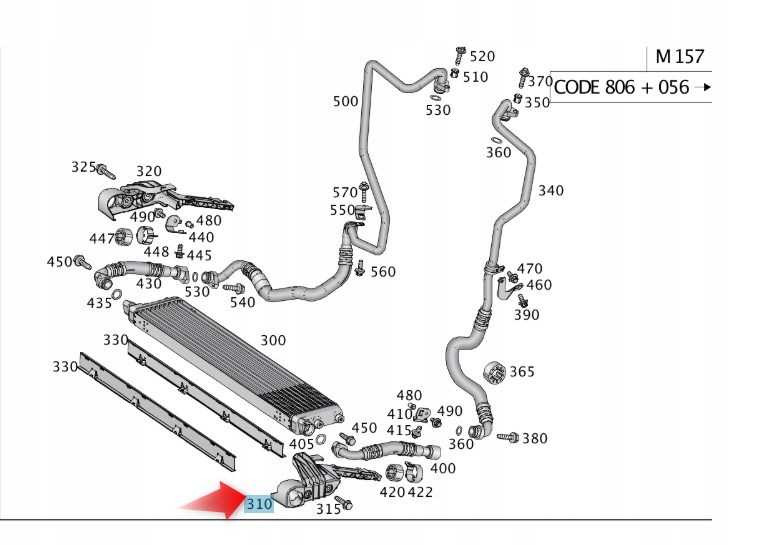 Rámeček Upevnění Chladiče Gls Amg Mercedes Oe A1665010070