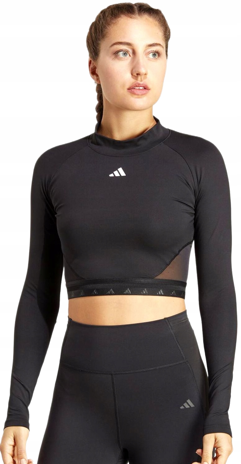 Koszulka damska Adidas Aeroready Hyperglam Crop Long-Sleeve Top HZ2315