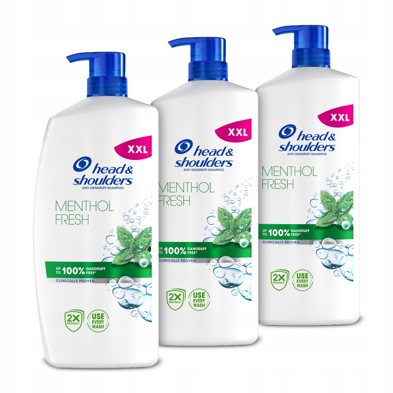 Head & Shoulders Menthol Fresh Przeciwłupieżowy szampon do włosów 800ml x3
