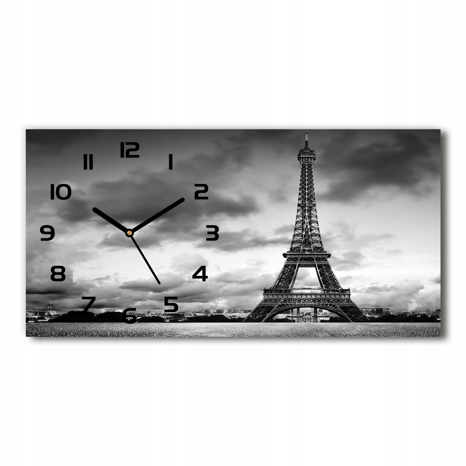 

Zegar ścienny szklany Wieża Eiffla Paryż 60x30 cm