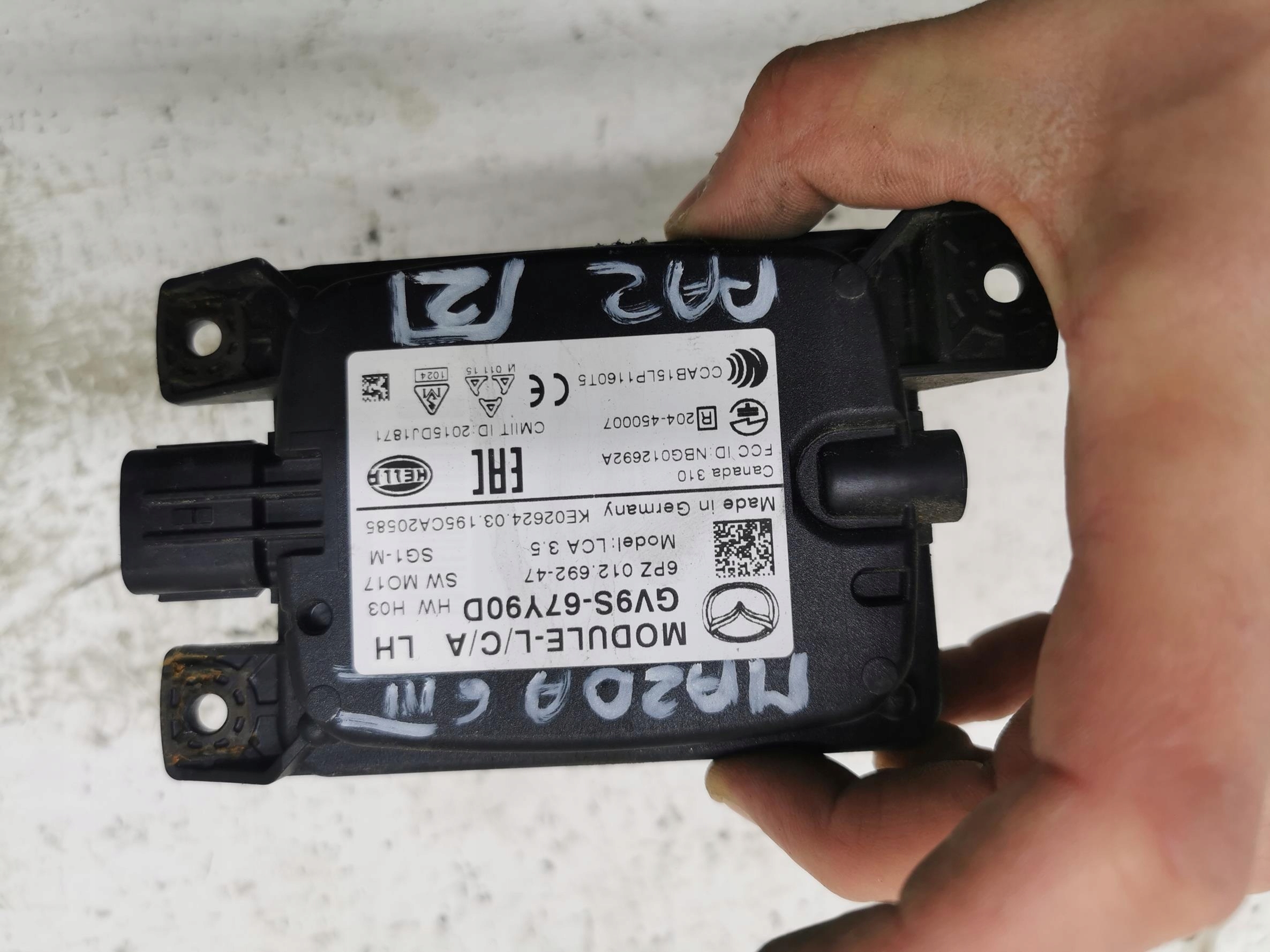 RADAR sensor left MAZDA 6 III LIFT GV9S-67Y90D