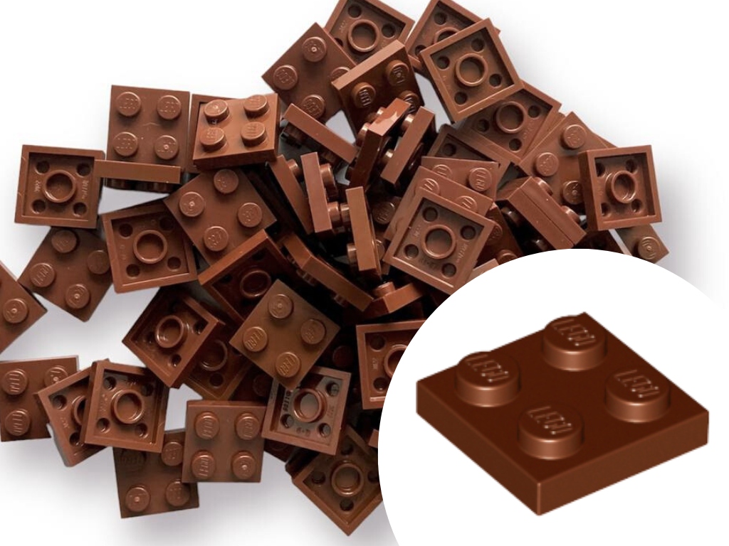 

Lego 3022 Plate Płytka 2X2 Reddish Brown 20 szt