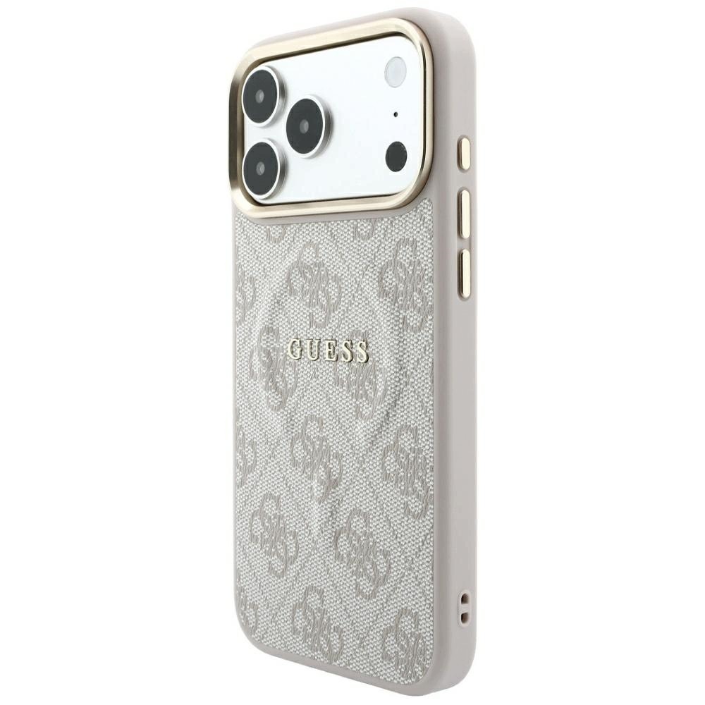Etui Guess Embossed 4G Classic MagSafe na iPhone 17 Pro 18 Pro różowe
