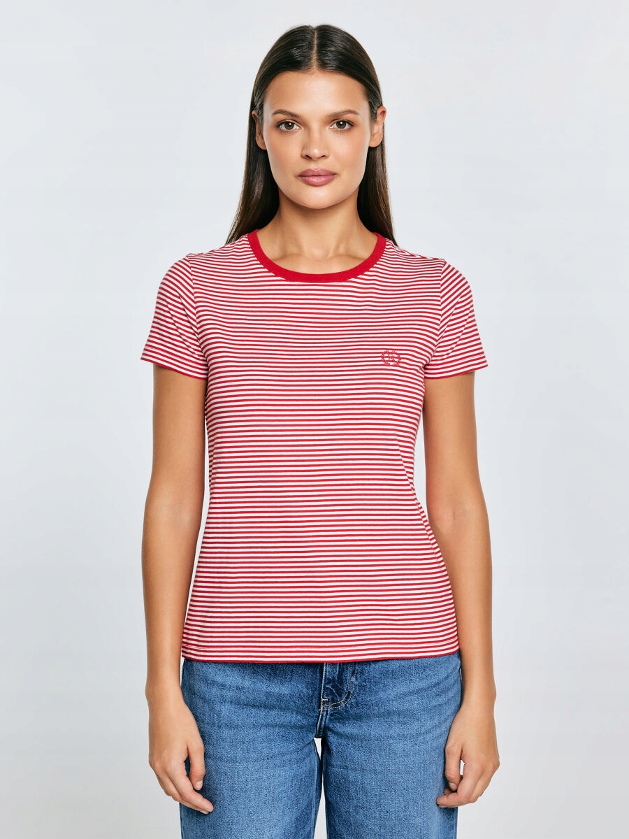 Big Star Tričko s výšivkou, červená barva Zenaisa 603 M