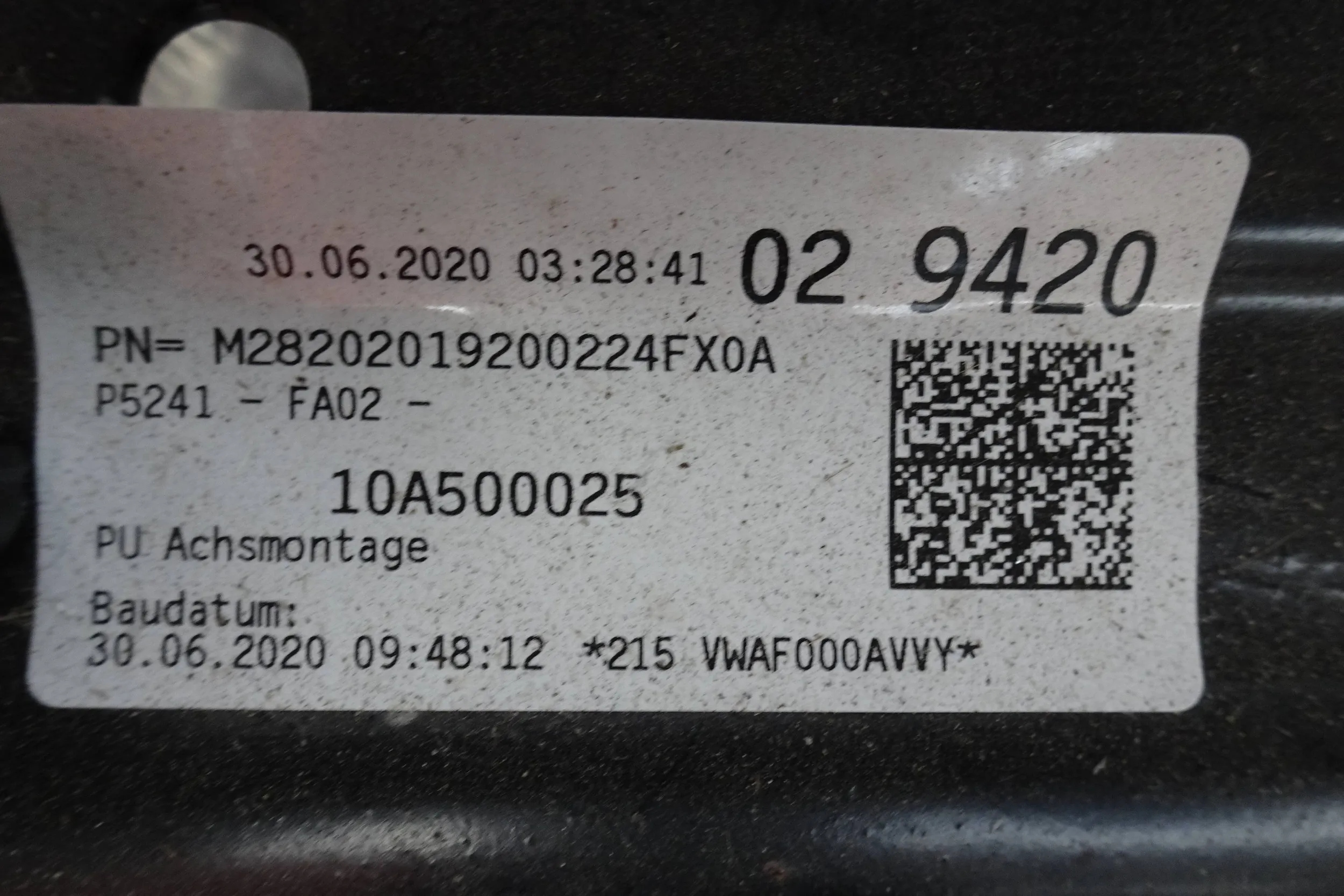 VW ID.3 - BELKA ZAWIESZENIE TYL 10A500025 Numer katalogowy części 10A500025