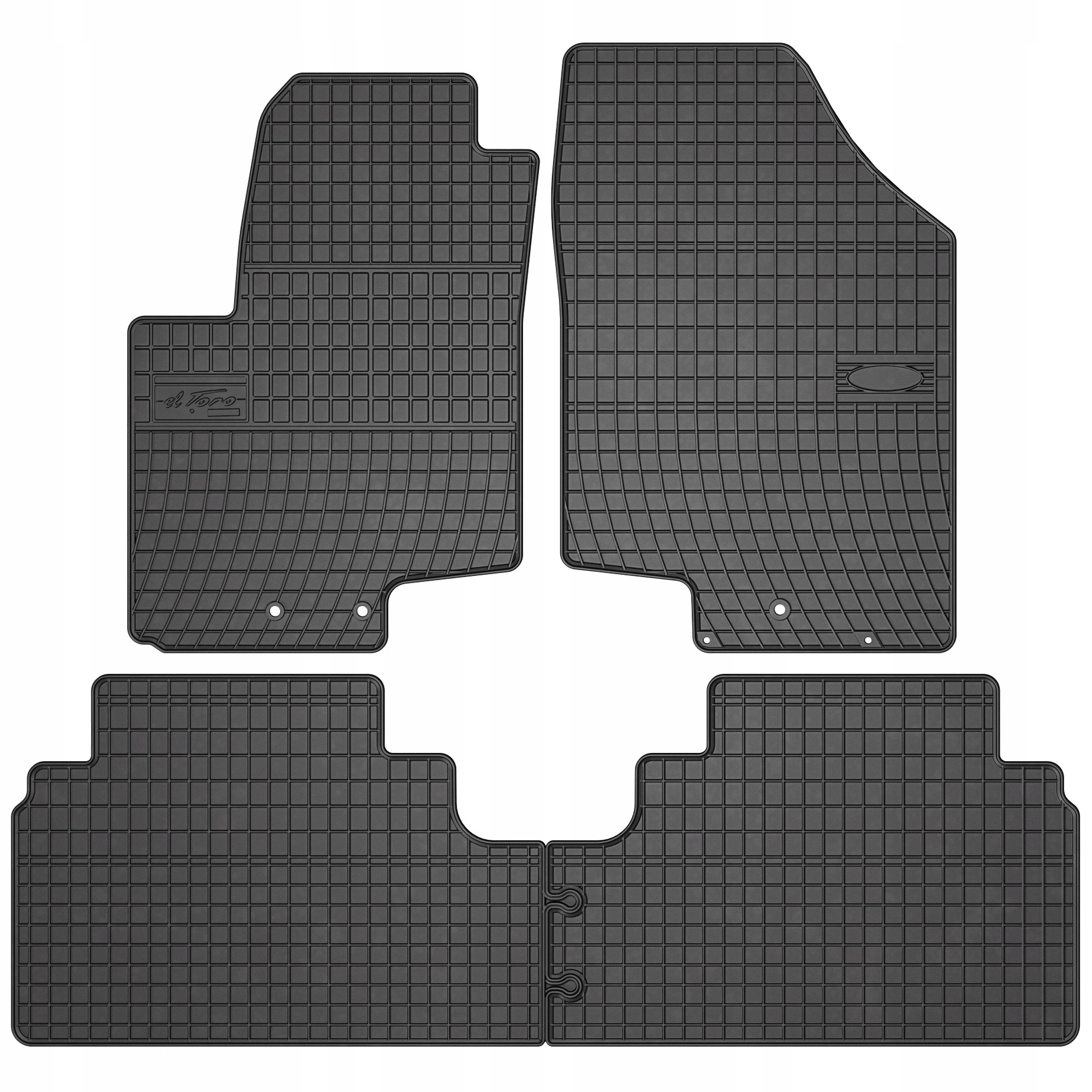 Dywaniki gumowe czarne Hyundai ix20 od 2010 Kia Venga od 2009