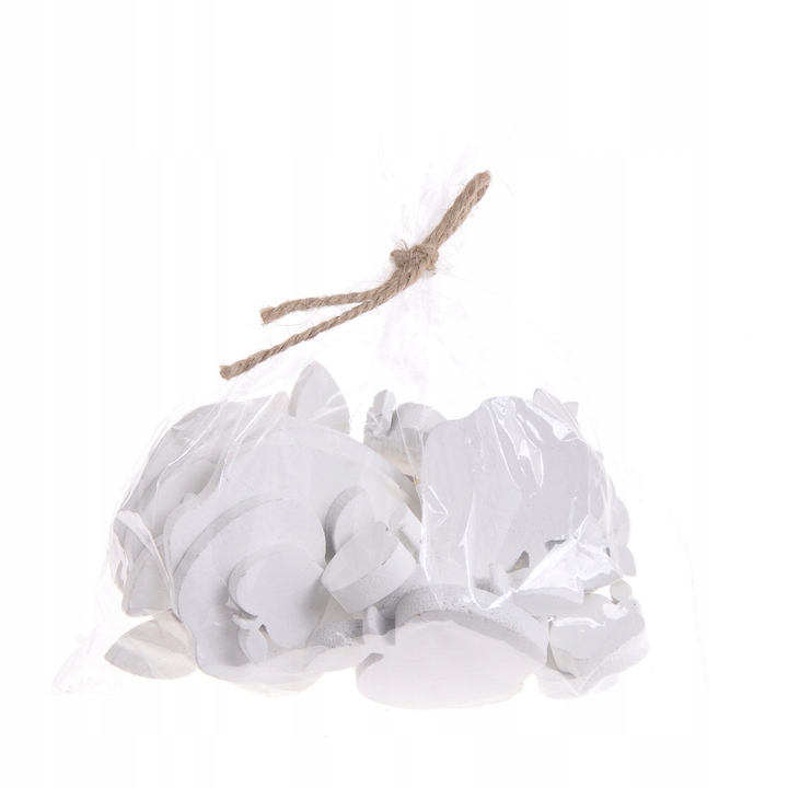 Drewniane wykrawanki - koniki na biegunach białe mix - 2,5cm - 7cm,  18szt    129CAN7827W — 13