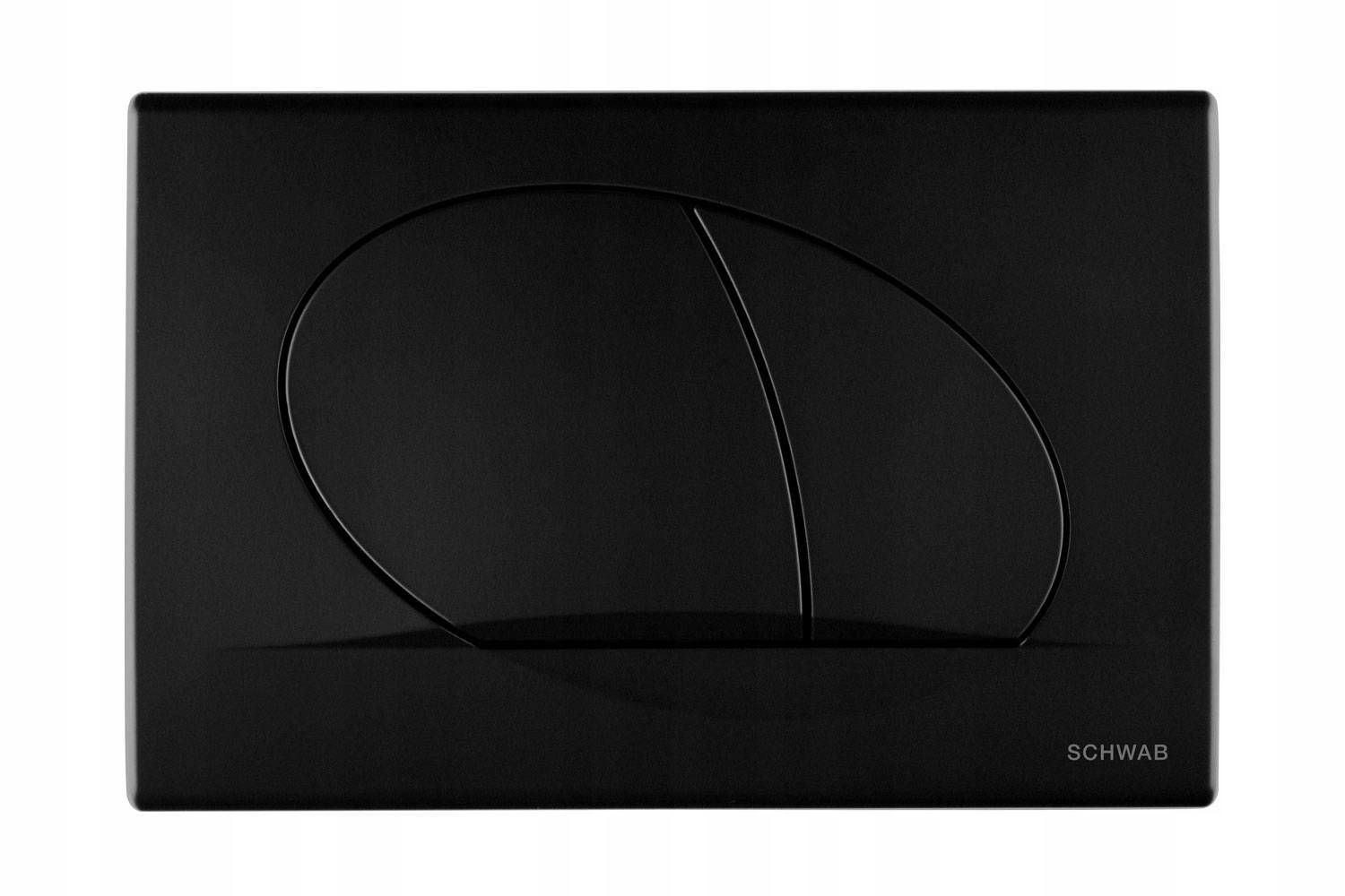 Wc splachovací tlačítko Schwab 189 198 Ovate Duo mat černá 681008