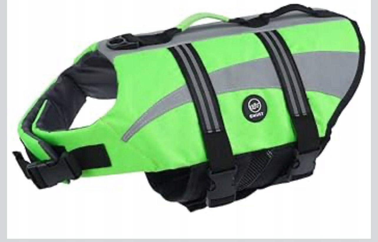 Levně Emust Záchranná vesta pro psa zelená Velikost M s vysokou viditelností