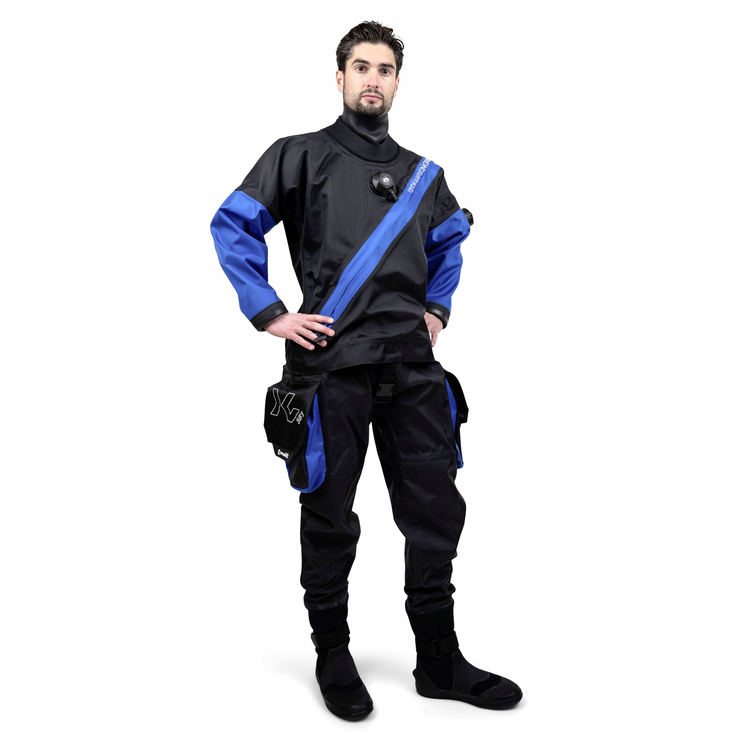 Suchý povlakový skafandr Dynamicnord DG-351 pánský, velikost ML, černo-modrý