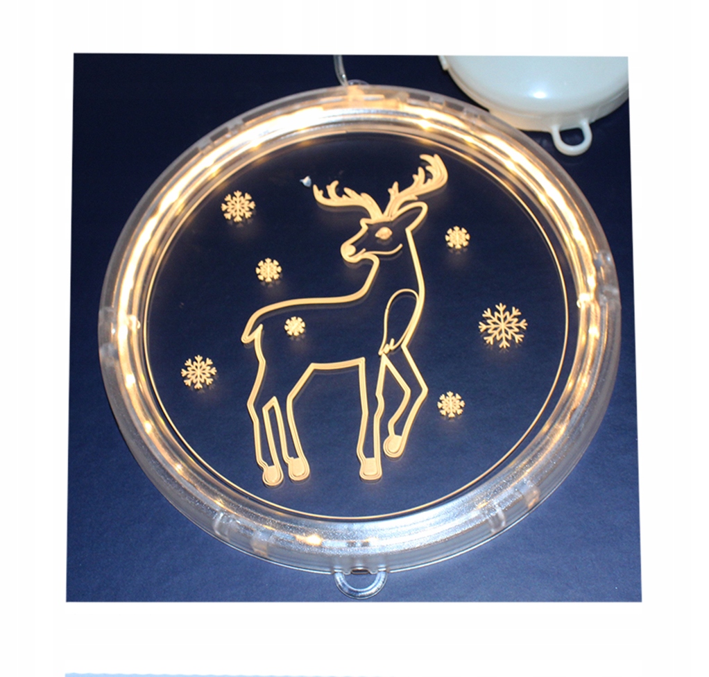 WITRAŻ 3D LED ŚWIĄTECZNE LAMPKI NA OKNO RENIFER Marka inna