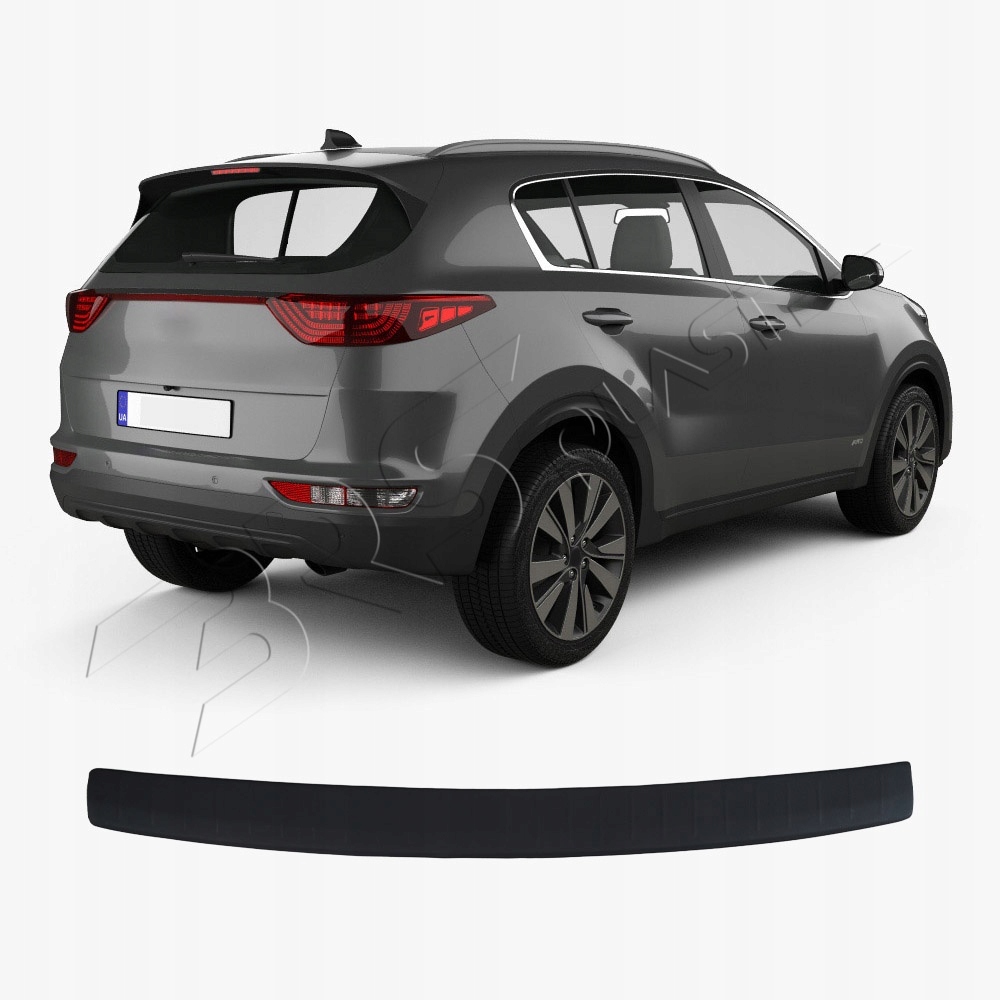 Kia Sportage 2019 Lišta čierna Abs Nárazníková podložka s ohybom Zadná strana