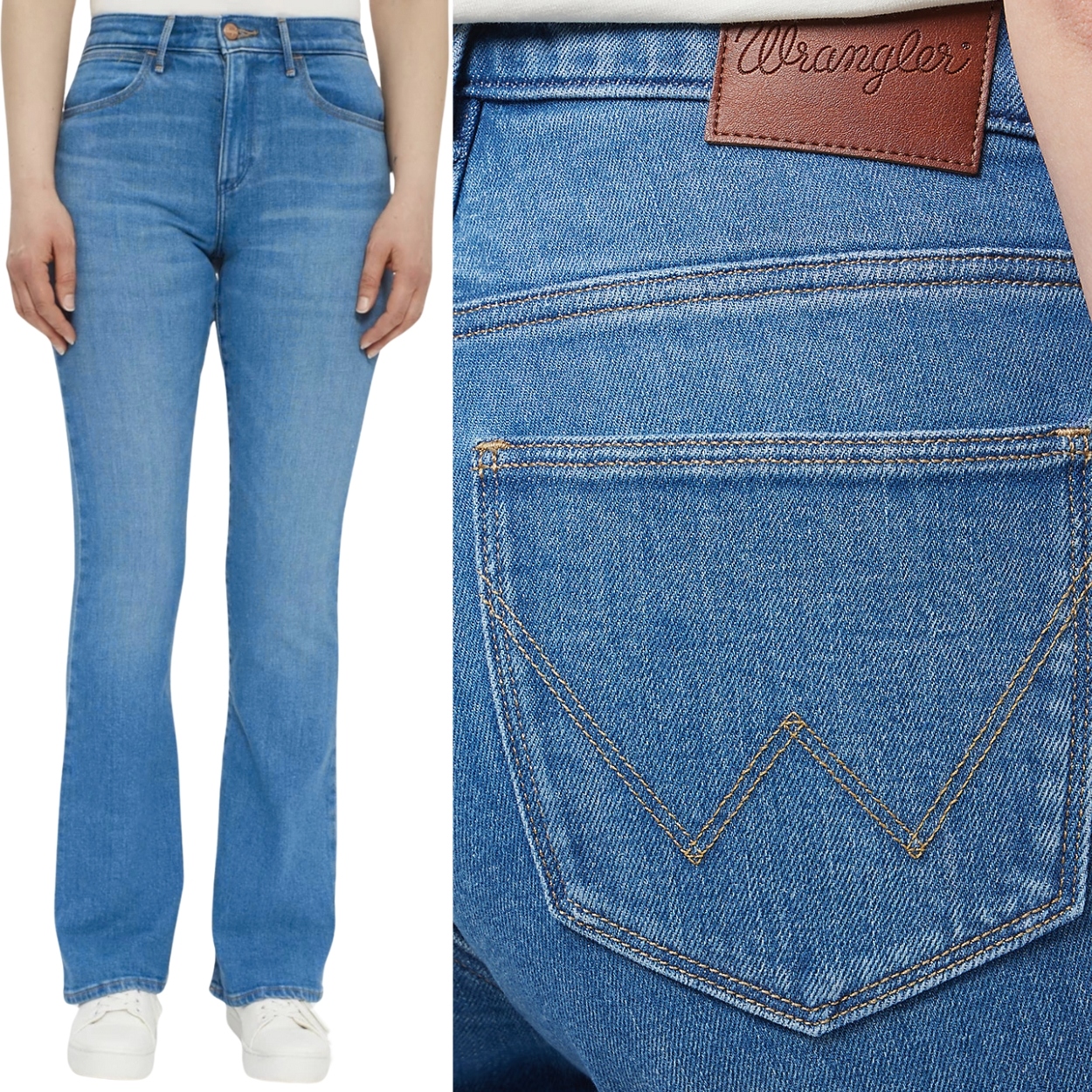 Wrangler Bootcut Mid Shade – rozšířené dámské džínové kalhoty W30 L32