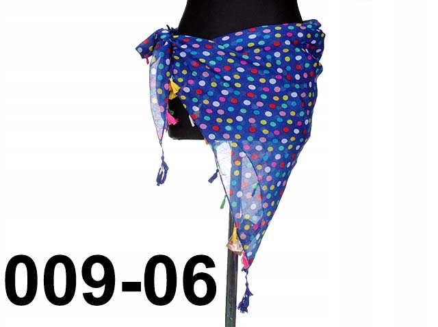 CHUSTA PLAŻOWA W GROSZKI PRZEWIEWNE PAREO 009-06