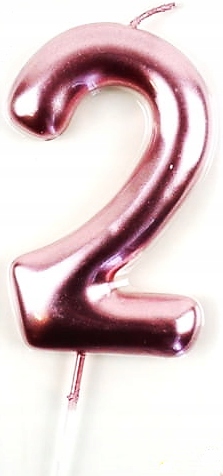 

Świeczka na Tort Urodzinowy Rose Gold Cyfra 2