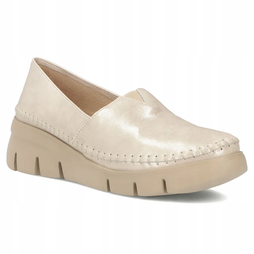 Dámské kožené polobotky na koturnu Filippo, pohodlné, nazouvací, velikost vel.