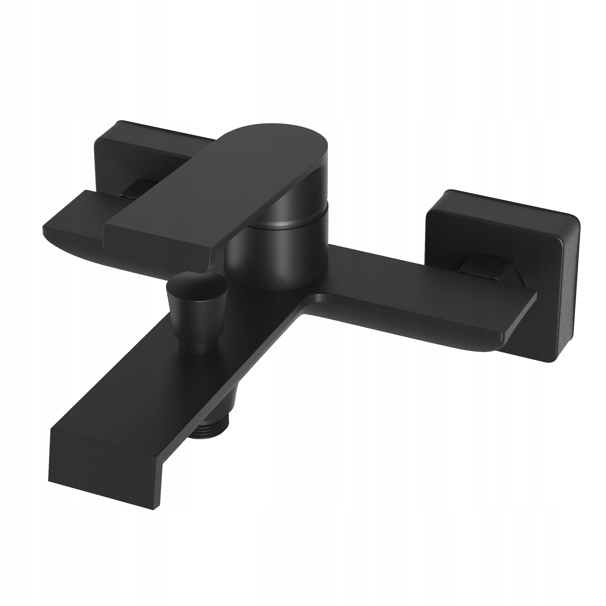 Nástenná Vaňová Sprchová Batéria Čierna Matná Kúpeľňová Oceľ