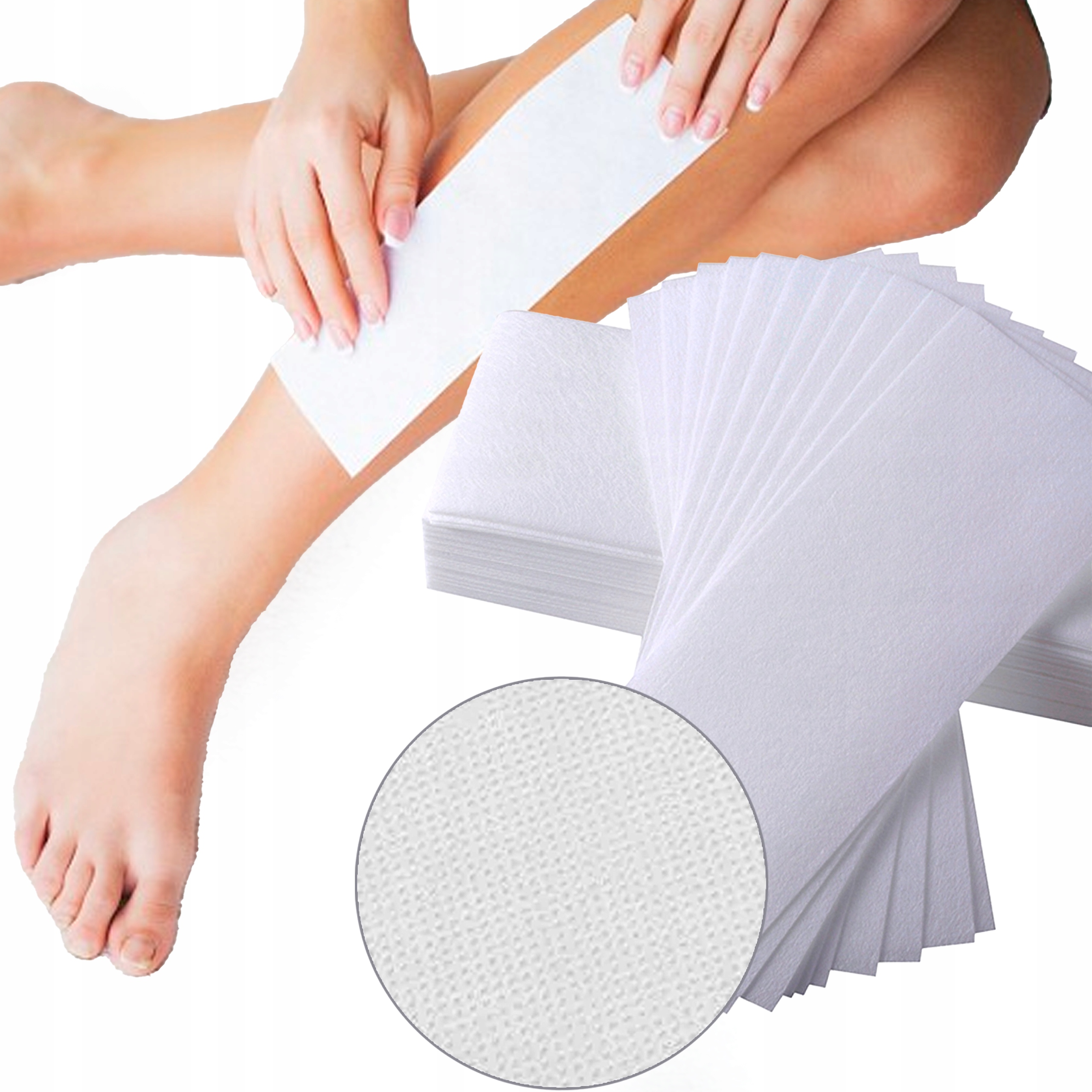 PASKI DO DEPILACJI Z WŁÓKNINY PERFOROWANE DO WOSKU 100 SZT