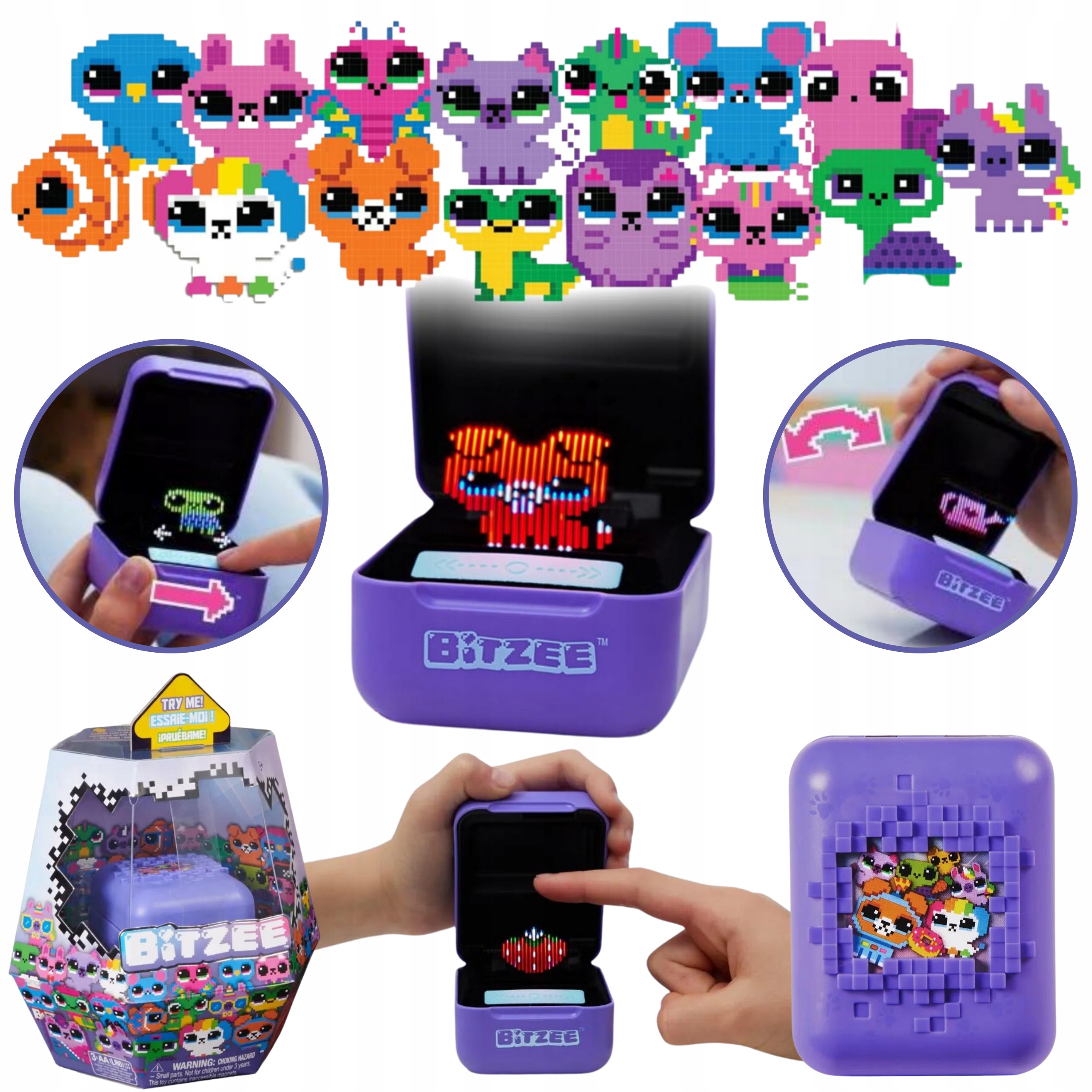 ZWIERZĄTKO INTERAKTYWNE SPIN MASTER BITZEE CYFROWE TAMAGOTCHI ZABAWKA Kod producenta 6067790