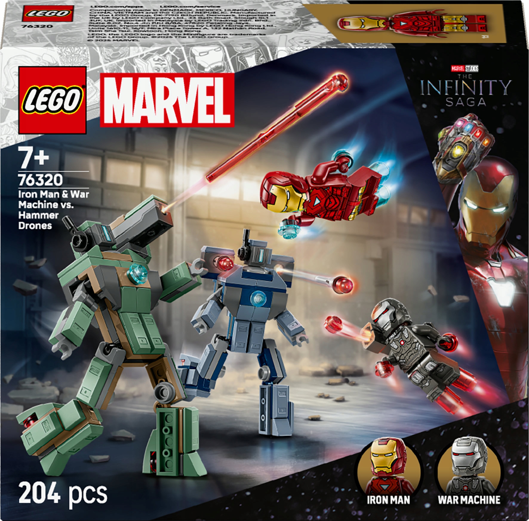 Lego Marvel Iron Man i War Machine kontra drony Hammera 76320