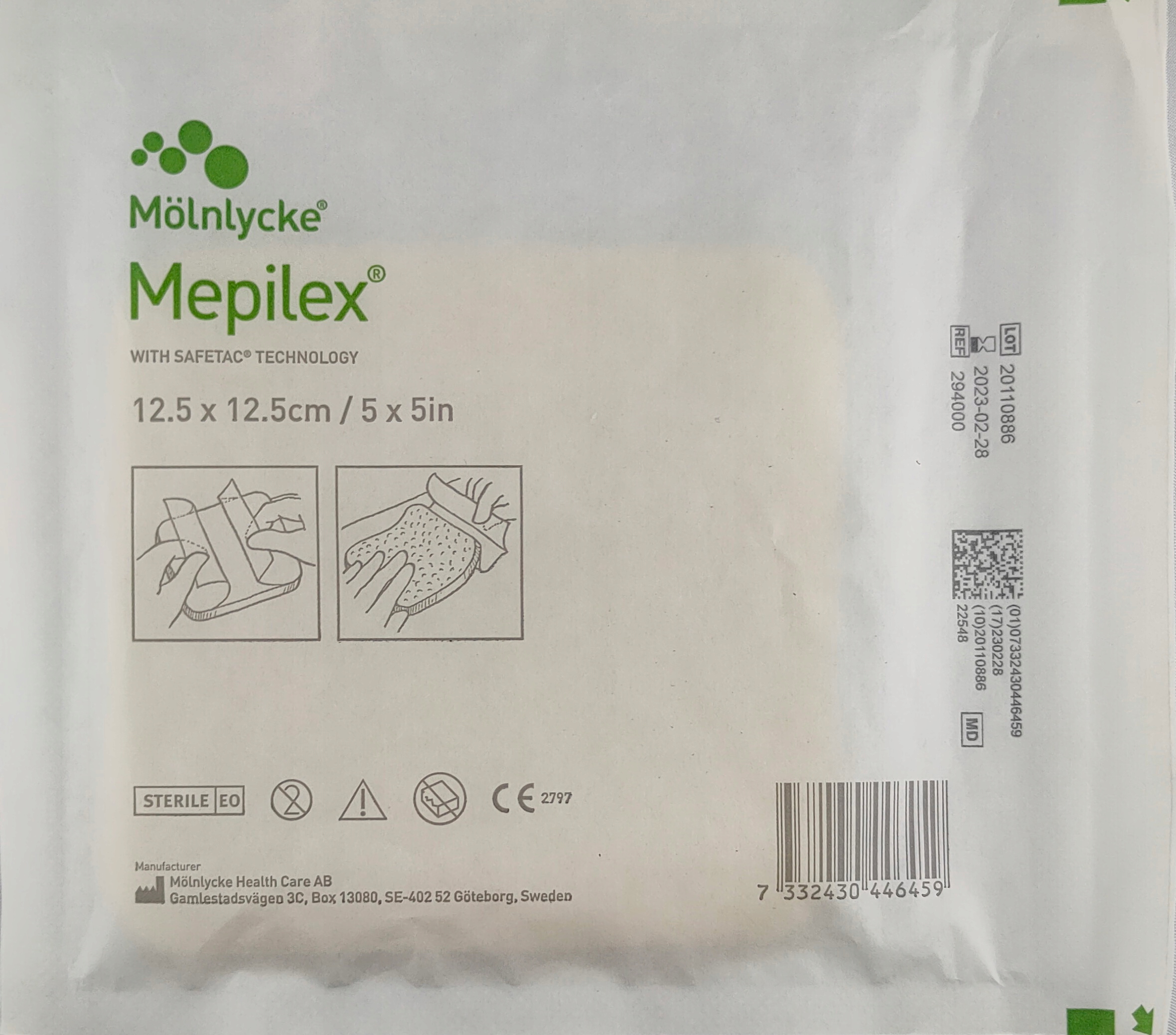 

Opatrunek Mepilex 12,5x12,5cm Molnlycke