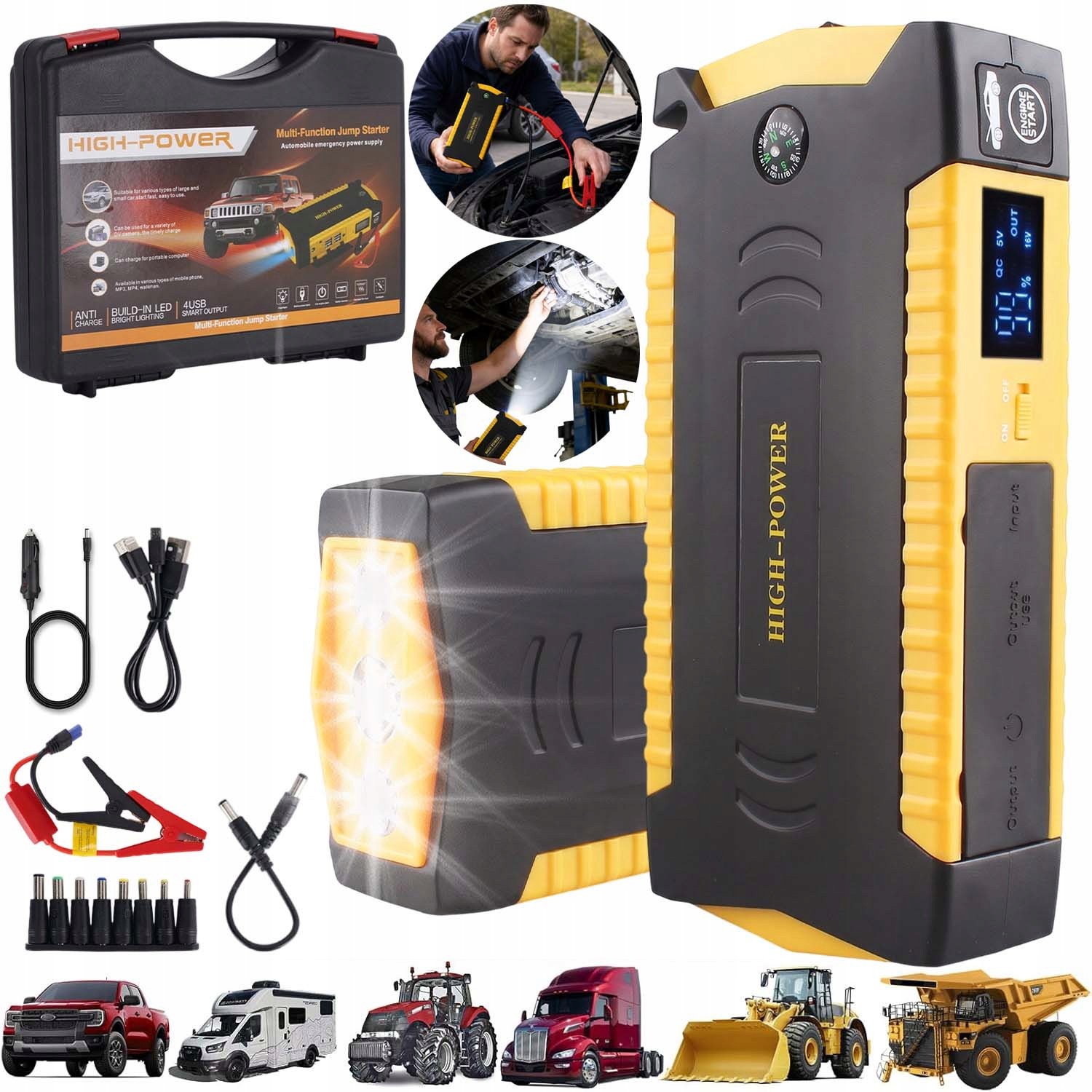 Štartovacie Zariadenie Do Auta Štartovací Jump Štartér Powerbank 12V 600A