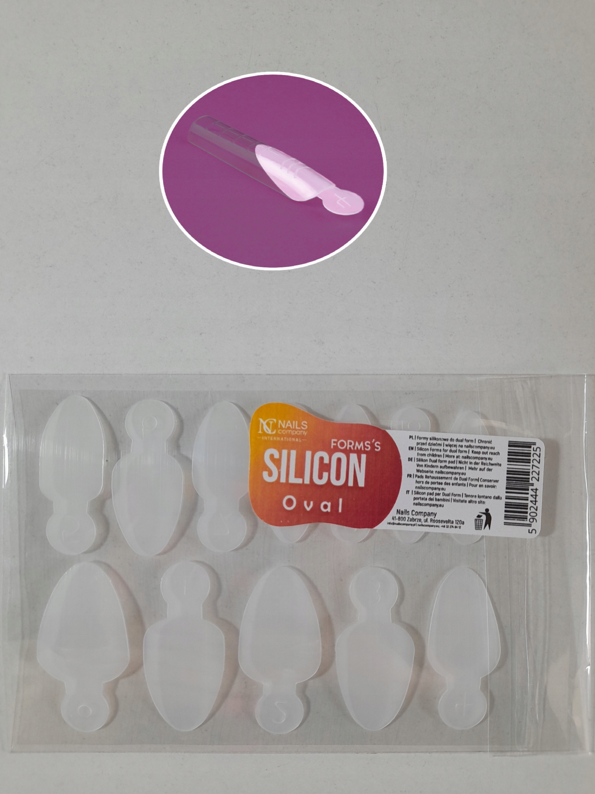 Formy silikonowe Owal Nails Company 12szt.