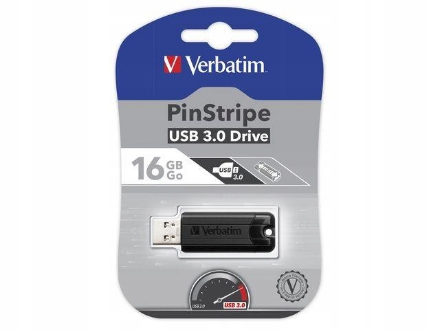 Pendrive Verbatim 16GB PinStripe Usb 3.0