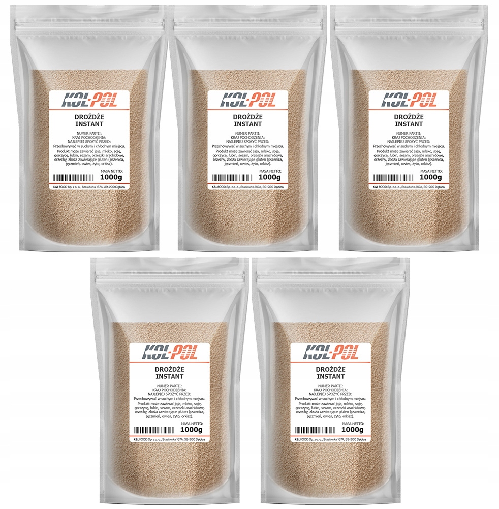 Suché Pekařské Kvasnice 5 kg Instant pro pekařské pečivo Kol-Pol