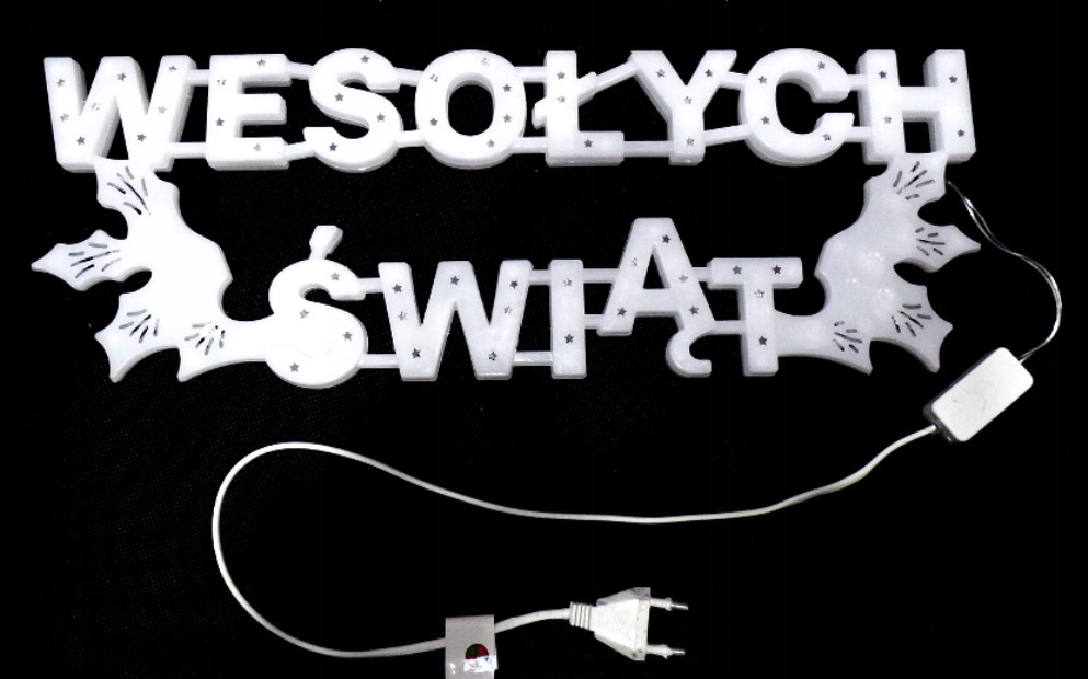 OZDOBA ŚWIĄTECZNA LED WESOŁYCH ŚWIĄT MULTIKOLOR Kod producenta WS100
