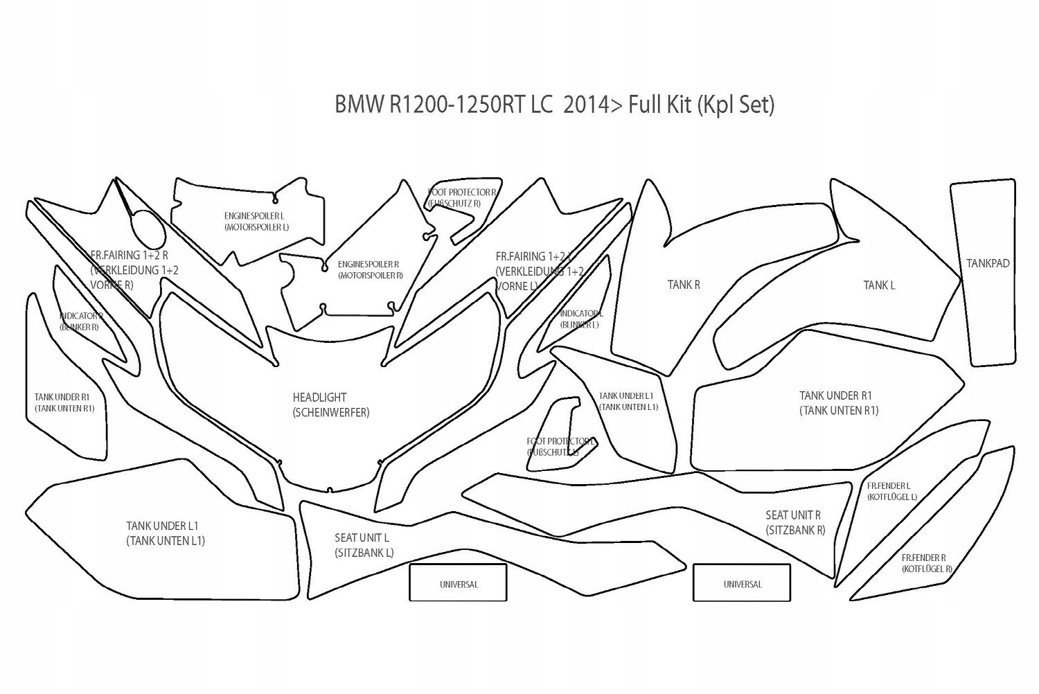 MB Folia ochronna Wunderlich do BMW R1250RT