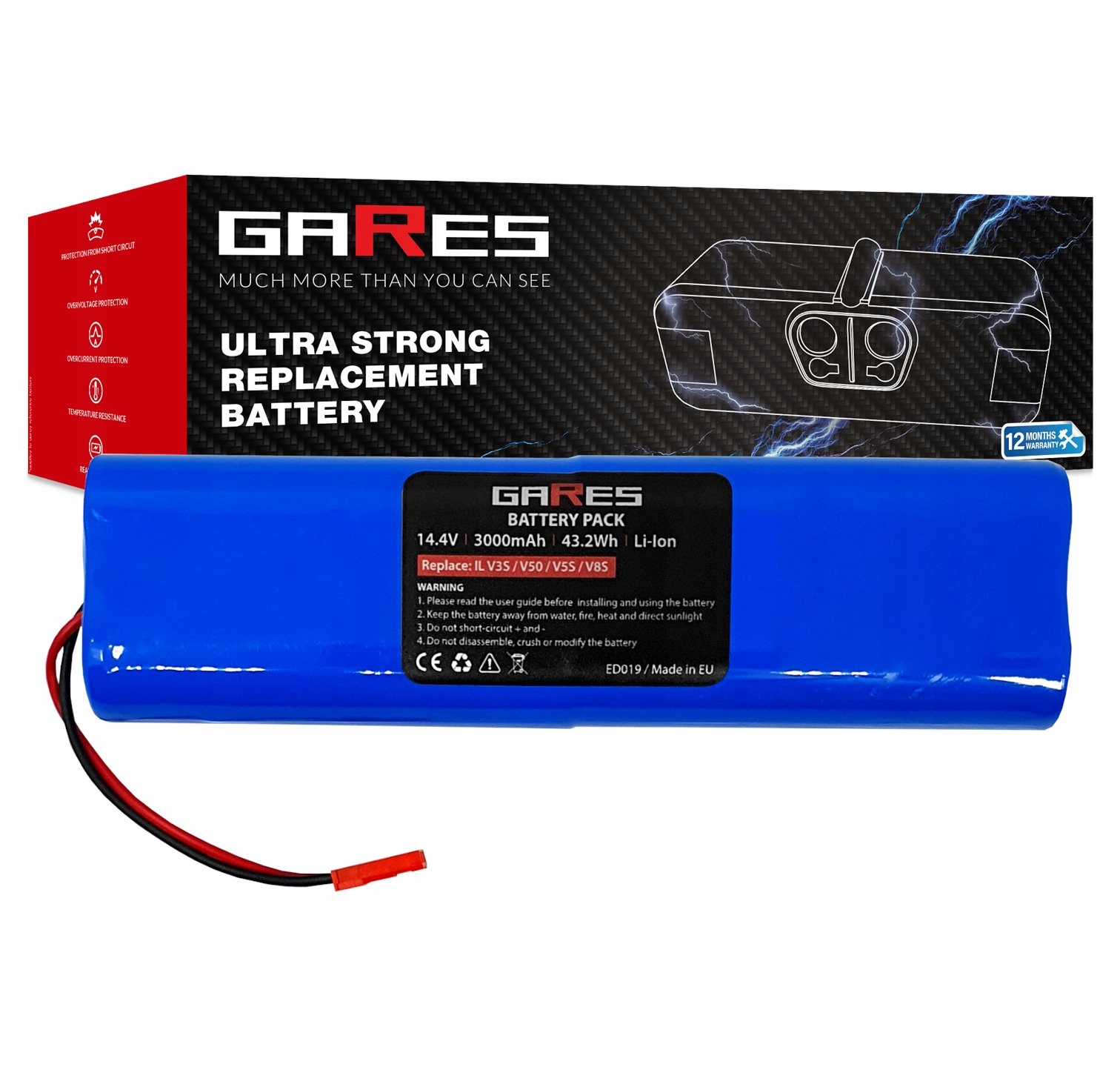 Baterie Akumulátor pro Ilife V3s Pro 14,4V 3,0Ah