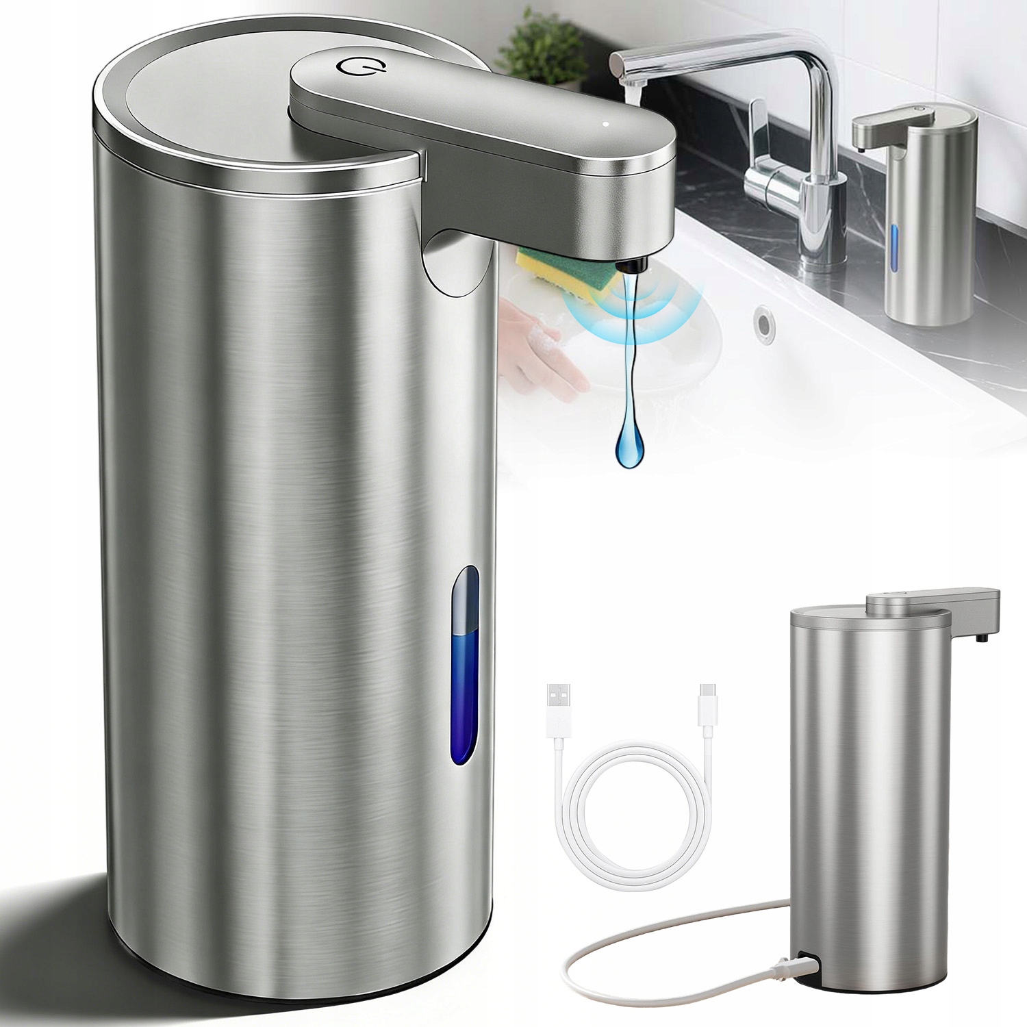 Dávkovač Tekutého Mýdla Bezdotykový Automatický 340 ML 3 Úrovně