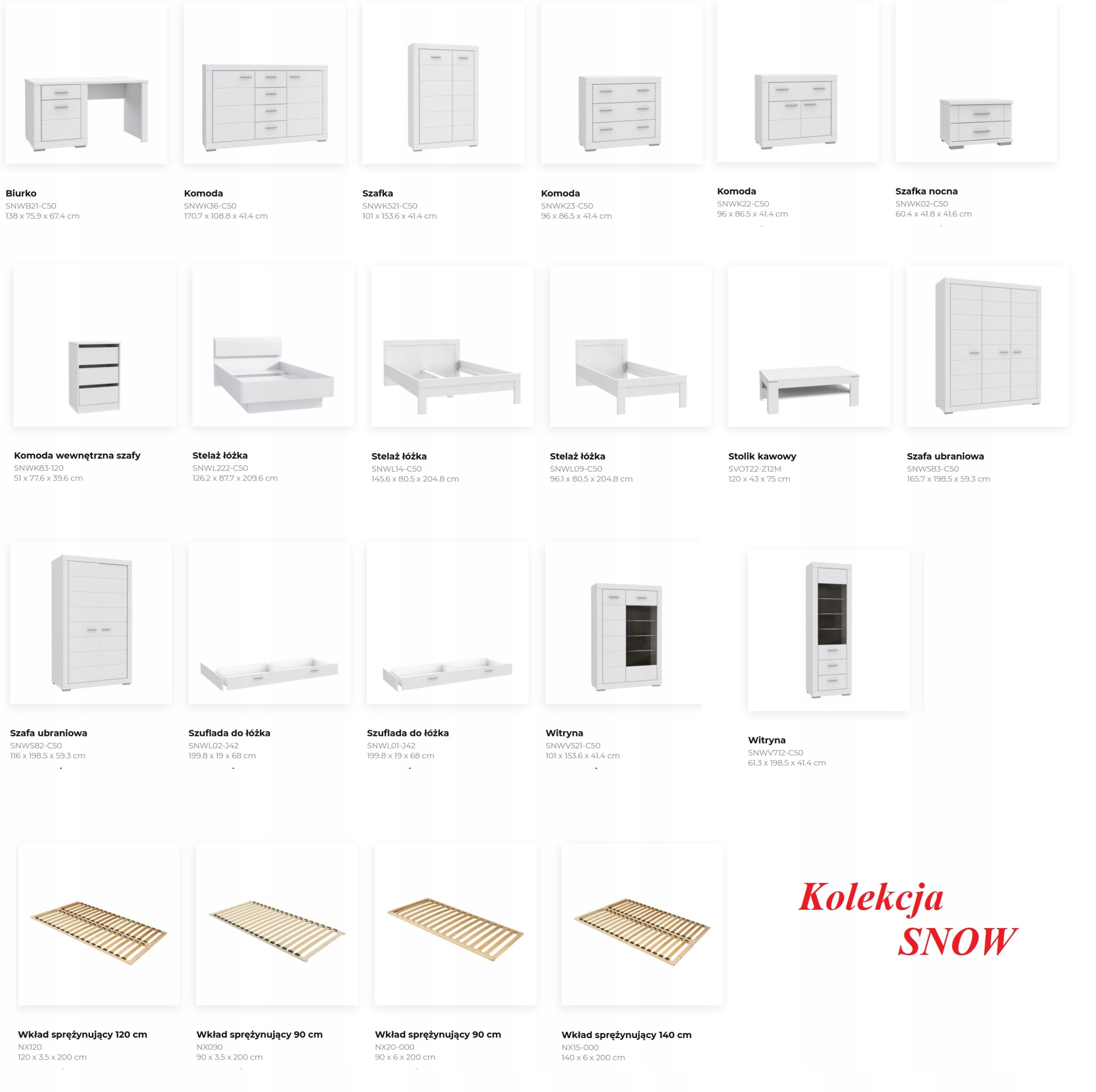 7DNI SNOW Komoda SNWK36 biała Kod producenta SNWK36