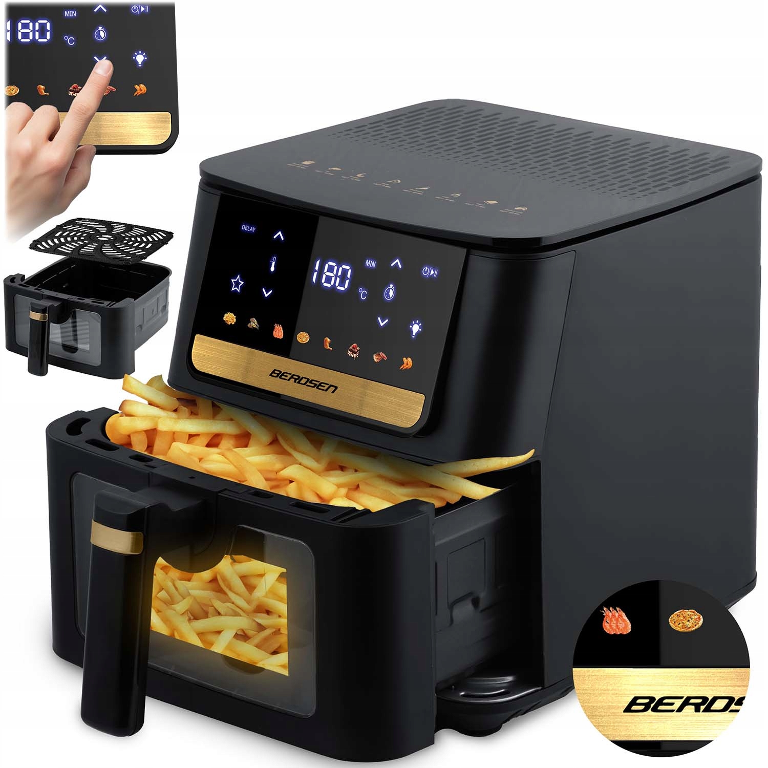 Fritéza air fryer Berdsen BD-655 6,5 l zdravá pre rodinu 365501